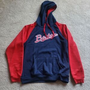 Mens Boston Baseball Team Big Embroidery Hooded Sweatshirt Pullover Casual Hoodi